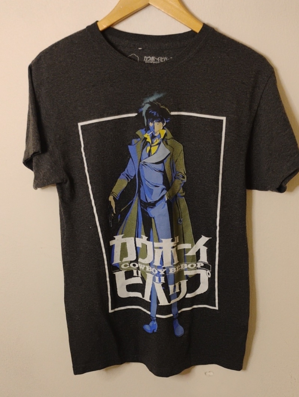 Cowboy Bebop Graphic Tee - Charcoal Anime Character Print